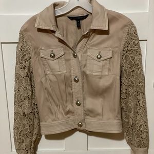 White House black market tan jacket